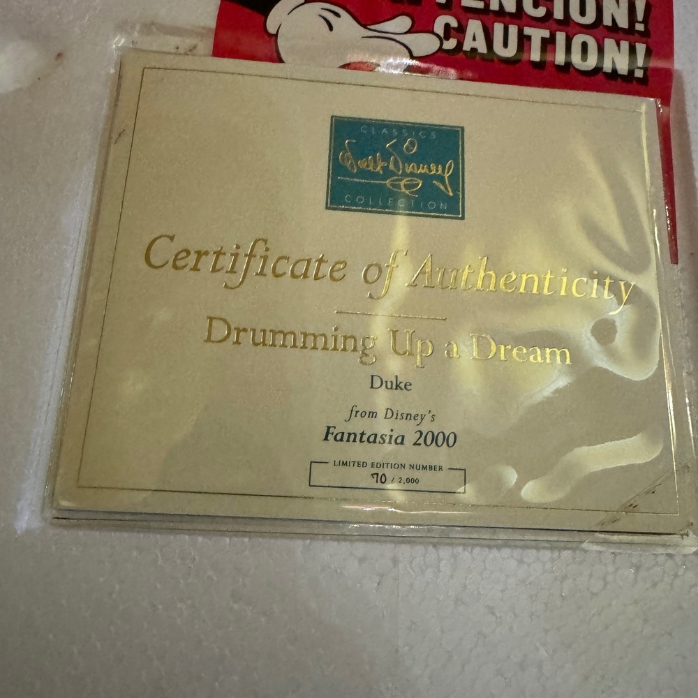 WDCC Fantasia 2000 Duke Drumming Up a Dream Figurine COA LE 70/2000